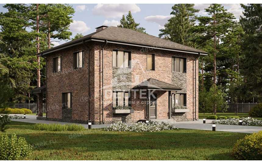 Проект жилого двухэтажного дома с пятью спальнями - LK-311