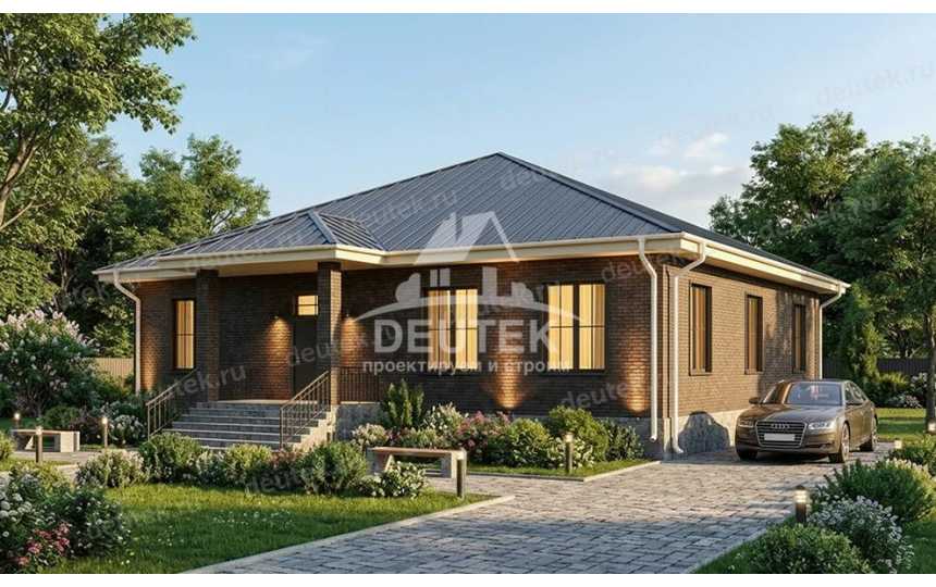 Проект узкого двухэтажного дома с кабинетом - LK-354