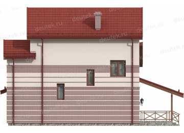 Проект двухэтажного дома из газобетонных блоков в стиле Эклектика - KR7