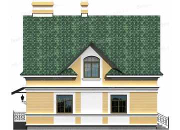 Проект двухэтажного кирпичного дома в стиле Неоклассицизм - KR13