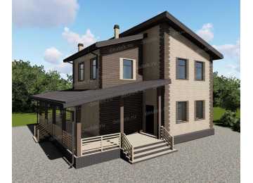 Проект двухэтажного индивидуального жилого дома DTE84