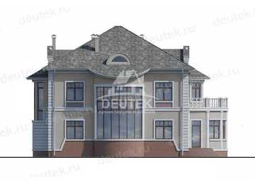 Проект трехэтажного дома с площадью до 550 кв м и вторым светом KVR-70