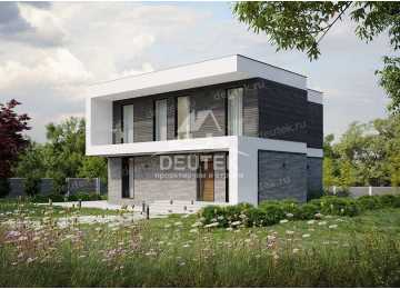 Проект двухэтажного жилого дома в европейском стиле с кабинетом KVR-120