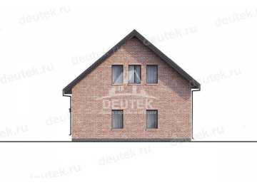 Проект двухэтажного жилого дома в европейском стиле с одноместным гаражом KVR-122