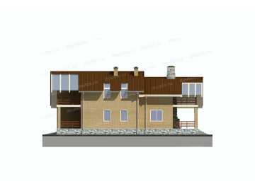 Проект двухэтажного дома с площадью до 350 кв м и двухместным гаражом KVR-44