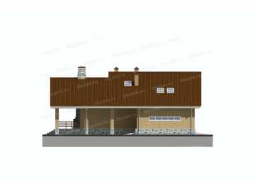 Проект двухэтажного дома с площадью до 350 кв м и двухместным гаражом KVR-44