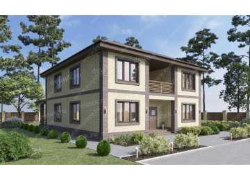 Проект двухэтажного дома с площадью до 250 кв м с кабинетом KVR-138