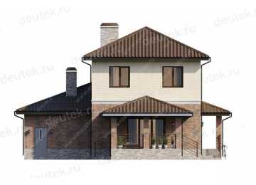 Проект двухэтажного дома с площадью до 200 кв м и одноместным гаражом KVR-142
