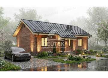 Проект узкого одноэтажного дома с размерами 8 м на 13 м - LK-290