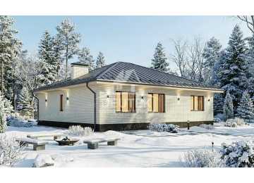 Проект дачного одноэтажного дома из керамических блоков - LK-302