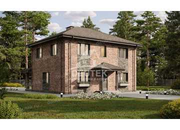 Проект жилого двухэтажного дома с пятью спальнями - LK-311