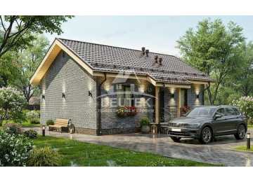 Проект жилого одноэтажного дома с размерами 10 м на 7 м - LK-344