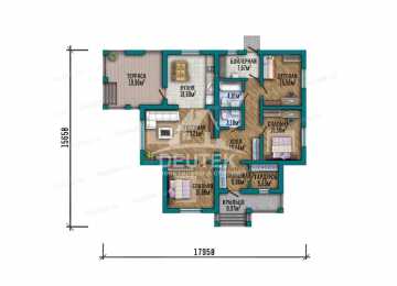 Проект загородного одноэтажного дома с площадью до 150 кв м - LK-359
