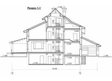 Проект узкого трёхэтажного дома из кирпича в стиле барокко с цокольным этажом и одноместным гаражом, с площадью до 400 кв м  PA-25