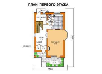Проект двухэтажного дома с площадью до 200 кв м с кабинетом KVR-11