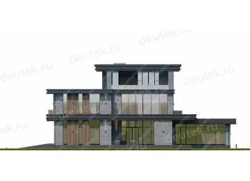 Проект узкого трехэтажного дома с двухместным гаражом LK-13