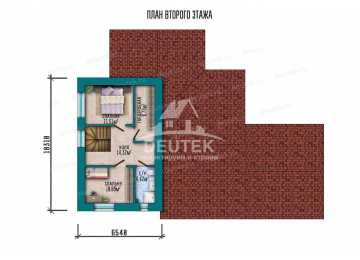 Проект двухэтажного дома с с размерами 17 м на 13 м SRK-18