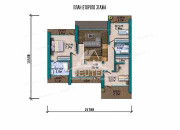 Проект двухэтажного дома с площадью до 400 кв м и одноместным гаражом KVR-89