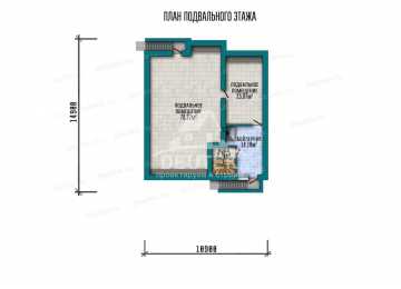 Проект одноэтажного дома с площадью до 300 кв м и подвалом KVR-100