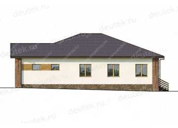 Проект одноэтажного дома с одноместным гаражом  LK-29