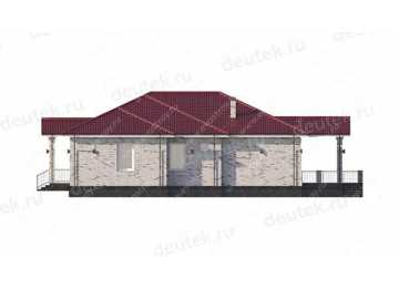 проект узкого одноэтажного дома с площадью до 200 кв м LK-35