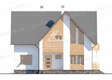 Проект двухэтажного жилого дома в европейском стиле с площадью 150 кв м  LK-51