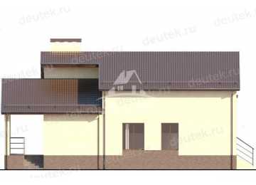 Проект узкого трехэтажного дома в европейском стиле с цокольным этажом и одноместным гаражом LK-63