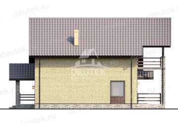 Проект жилого двухэтажного дома в европейском стиле с одноместным гаражом LK-86