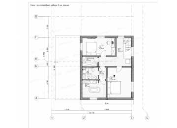 Индивидуальный проект двухэтажного каркасного жилого дома с гаражом и сауной DTE-170