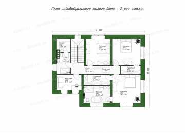 Проект индивидуального двухэтажного жилого дома. DTE-174