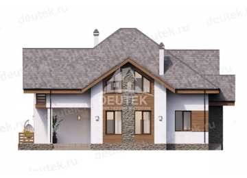 Проект двухэтажного жилого дома в европейском стиле с террасой LK-145
