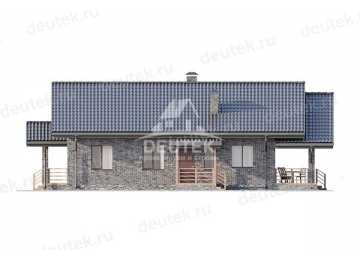 Проект узкого одноэтажного дома в европейском стиле с площадью до 150 кв м - LK-204