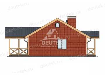 Проект загородного одноэтажного дома с размерами 13 м на 11 м - LK-294