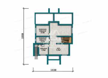 Проект узкого двухэтажного дома с подвалом - LK-309