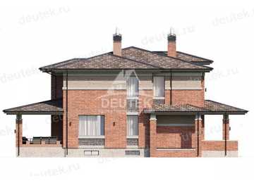 Проект узкого двухэтажного дома с подвалом - LK-309