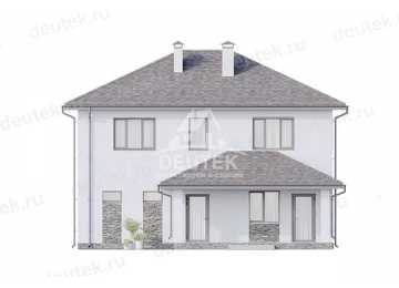 Проект жилого двухэтажного дома с размерами 13 м на 10 м - LK-316