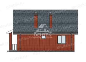 Проект квадратного одноэтажного дома с одной спальней - LK-343