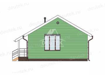 Проект дачного одноэтажного дома с двумя спальнями - LK-346