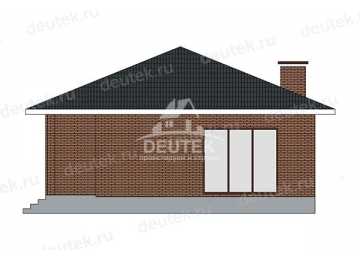 Проект квадратного одноэтажного дома с тремя спальнями - LK-364