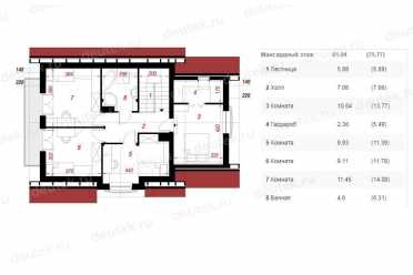 Проект двухэтажного дома с одноместным гаражом до 150 кв м - DTN100095 DTN100095