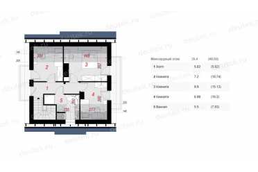 Проект двухэтажного дома из керамаблоков с подвалом, камином и террасой - DTA100048 DTS100048