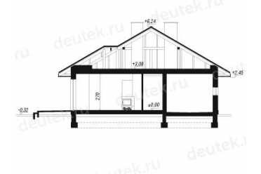 Проект одноэтажного дома из керамоблоков с одноместным гаражом DTV100208