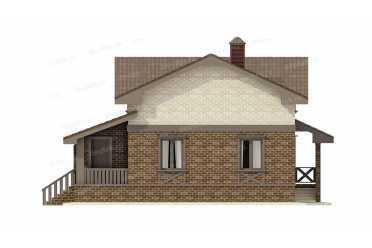 Проект двухэтажного дома из кирпича DTV100310