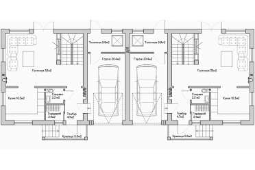 Проект трехэтажного дома из кирпича с одноместным гаражом DTV100314