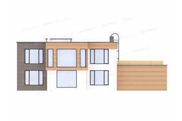 Проект дома в стиле минимализм с гаражом на 2 машины DTS01H