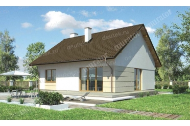 Проект одноэтажного дома с мансардой до 100 кв м DTM08