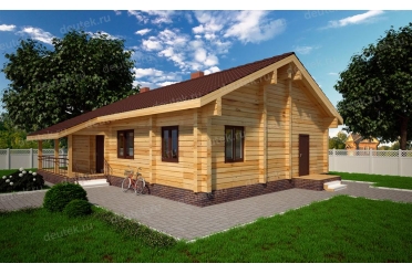Проект деревянного дома из профилированного бруса DTW0014
