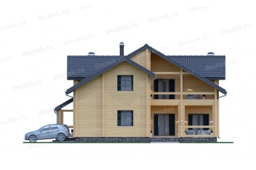 Проект деревянного дома из бруса DTW0036