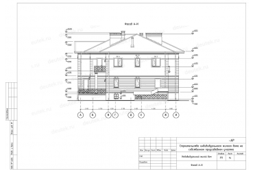 Проект двухэтажного дома с цокольным этажом DT0245