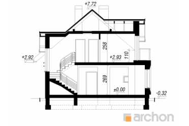 Проект дома с тремя спальнями 9х9 DT0646